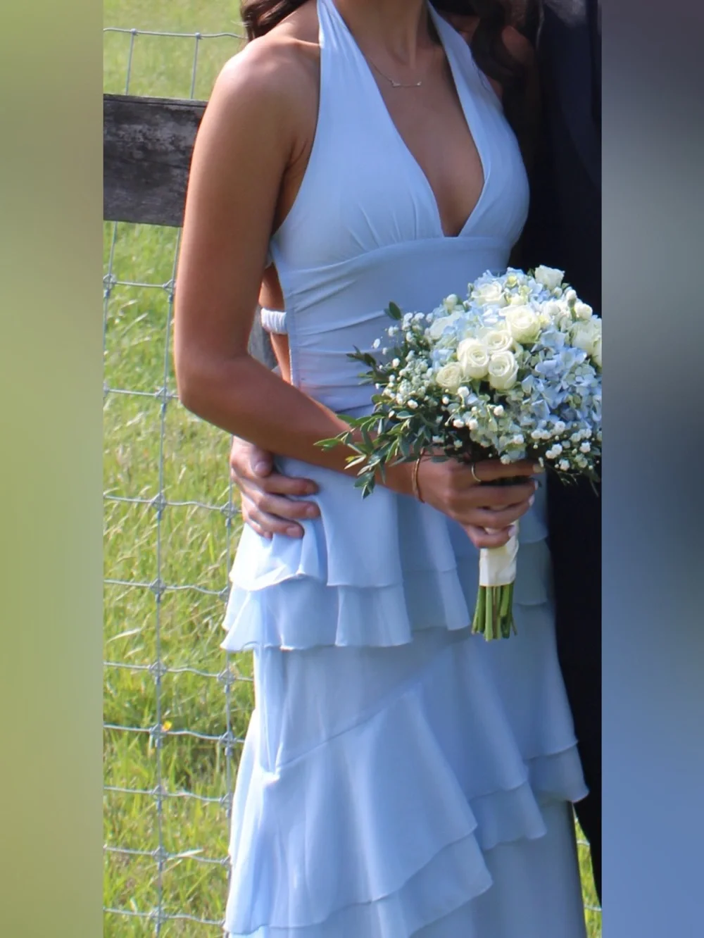 Hello Molly Light Blue Tiered Maxi Dress - Picture 7 of 10